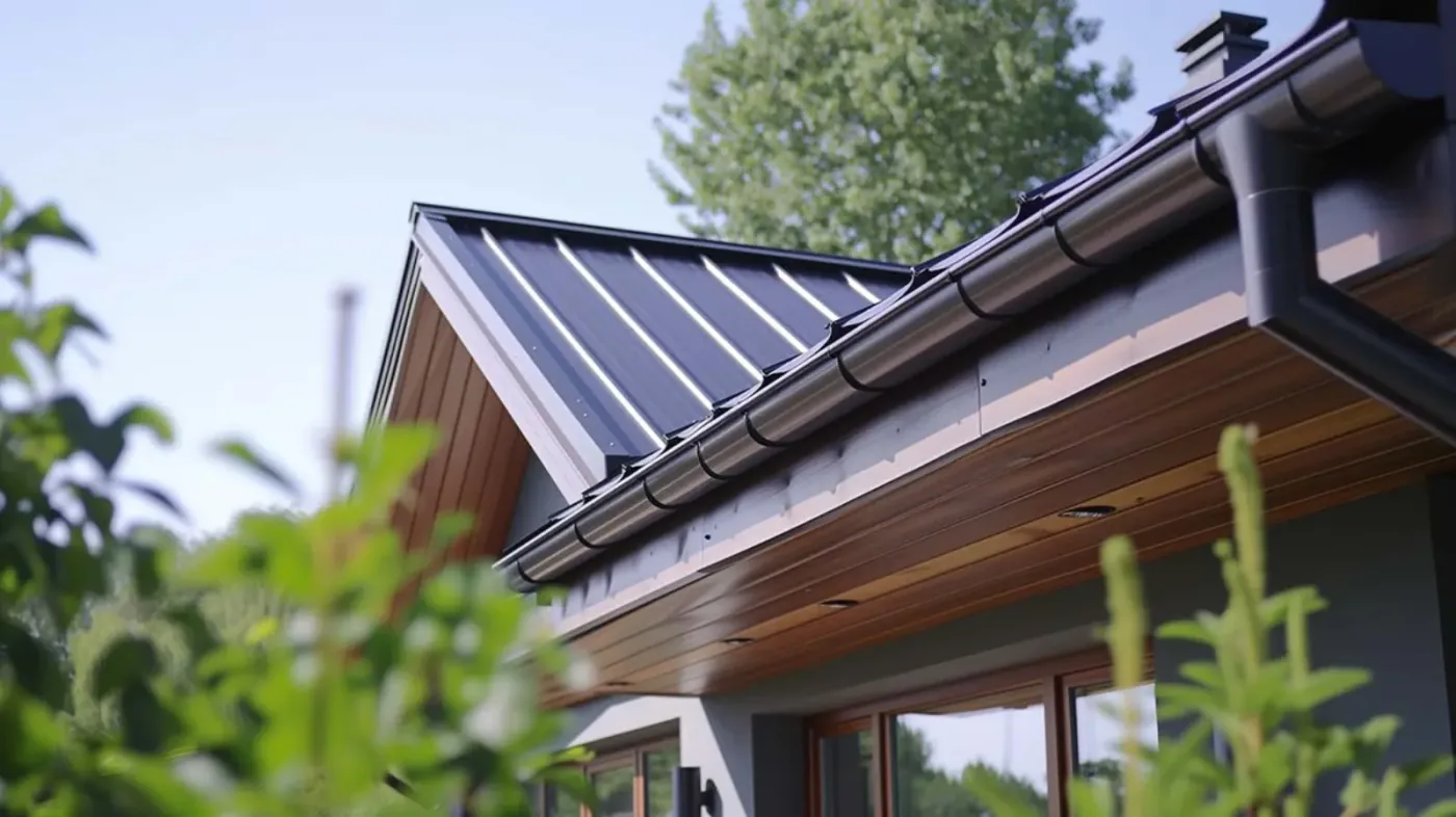 Custom gutter and roofline drainage work for a Lehi Utah home