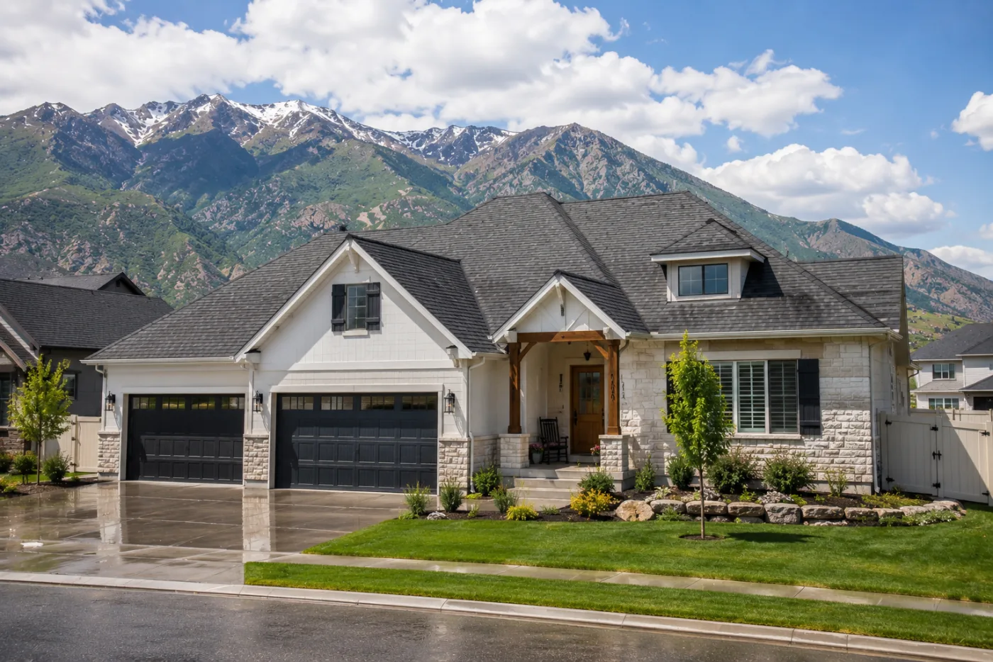 Mountain-view roof style inspiration for Orem Utah homes near the Wasatch Range